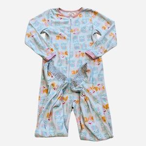 Carter’s 10 fleece footed zip-up pajamas owls